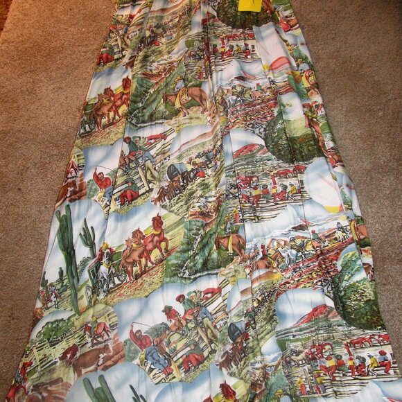 Desert West Dresses & Skirts - Desert West Rayon Western Print calf length XS or SMALL or MEDIUM